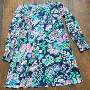 Lilly Pulitzer Navy and Pastel Floral Top